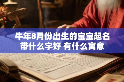 牛年8月份出生的宝宝起名带什么字好 有什么寓意