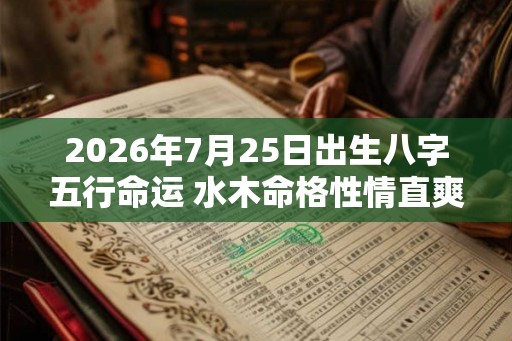 2026年7月25日出生八字五行命运 水木命格性情直爽