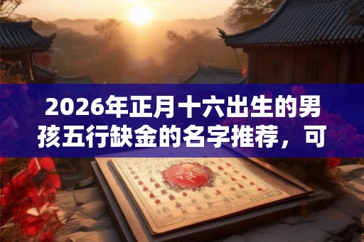 2026年正月十六出生的男孩五行缺金的名字推荐,可以用什么字? 2026年正月十六出生的男孩五行缺金的名字推荐,可以用什么字?
