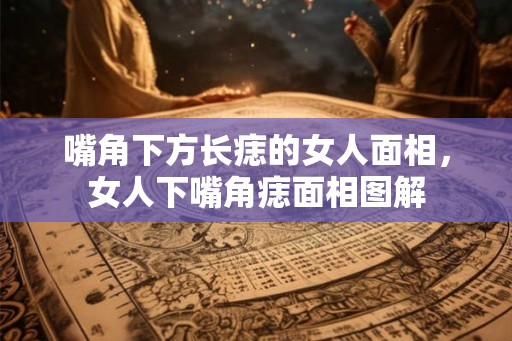 嘴角下方长痣的女人面相，女人下嘴角痣面相图解