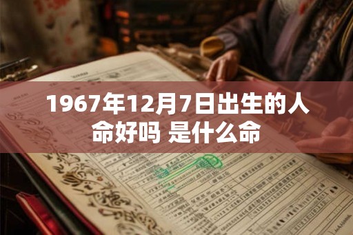 1967年12月7日出生的人命好吗 是什么命