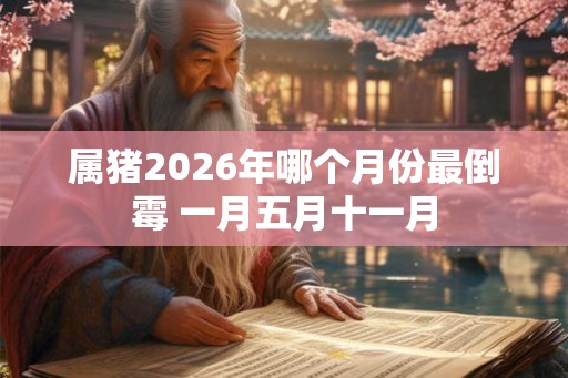 属猪2026年哪个月份最倒霉 一月五月十一月