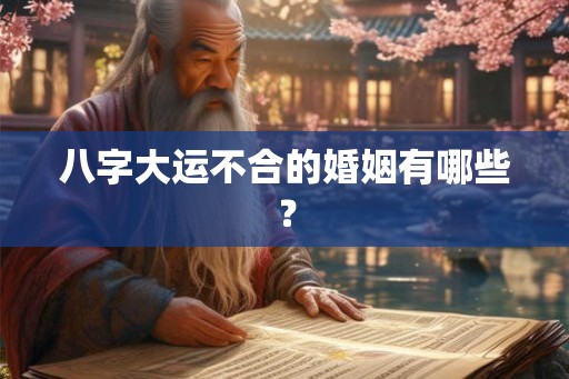 八字大运不合的婚姻有哪些？