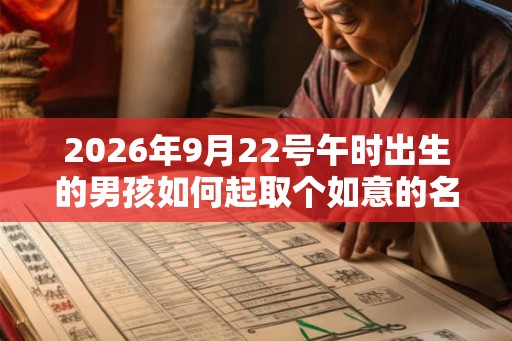 2026年9月22号午时出生的男孩如何起取个如意的名字和五行属性