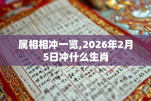 属相相冲一览,2026年2月5日冲什么生肖 属相相冲一览,2026年2月5日冲什么生肖