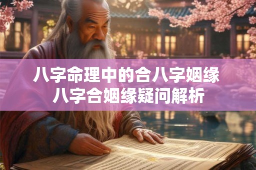 八字命理中的合八字姻缘 八字合姻缘疑问解析
