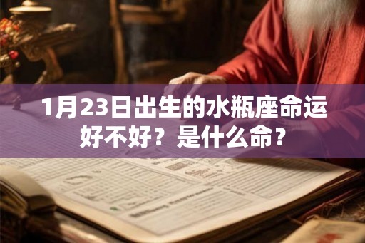 1月23日出生的水瓶座命运好不好?是什么命? 1月23日出生的水瓶座命运好不好?是什么命?