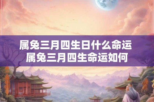 属兔三月四生日什么命运 属兔三月四生命运如何