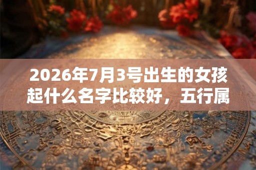 2026年7月3号出生的女孩起什么名字比较好，五行属什么