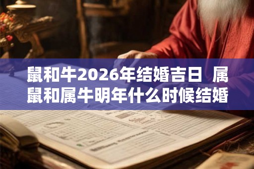 鼠和牛2026年结婚吉日  属鼠和属牛明年什么时候结婚最好