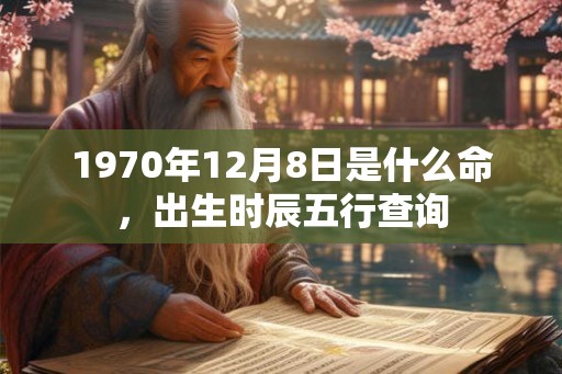 1970年12月8日是什么命，出生时辰五行查询