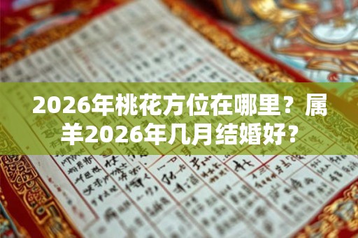 2026年桃花方位在哪里？属羊2026年几月结婚好？