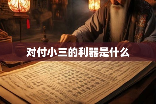 对付小三的利器是什么 对付小三的利器是什么