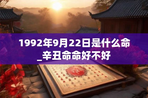 1992年9月22日是什么命_辛丑命命好不好