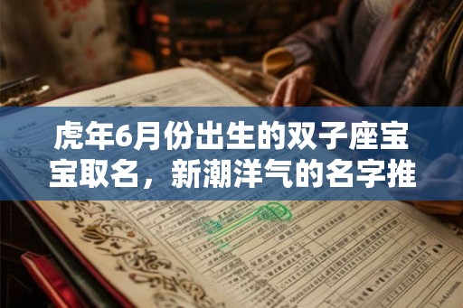 虎年6月份出生的双子座宝宝取名，新潮洋气的名字推荐！