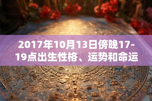 2017年10月13日傍晚17-19点出生性格、运势和命运