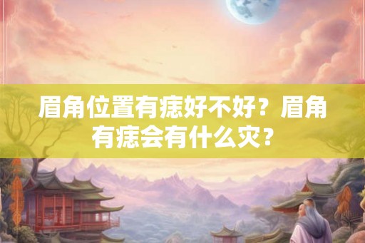 眉角位置有痣好不好？眉角有痣会有什么灾？