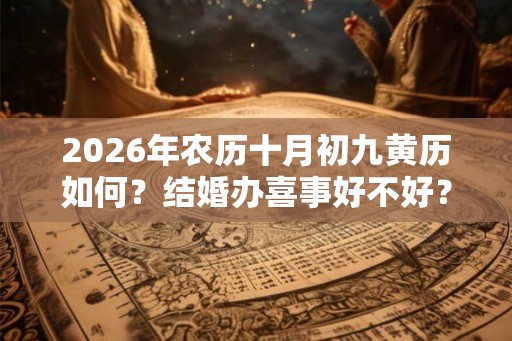 2026年农历十月初九黄历如何？结婚办喜事好不好？