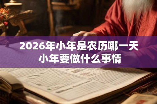 2026年小年是农历哪一天 小年要做什么事情