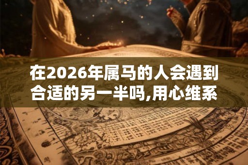 在2026年属马的人会遇到合适的另一半吗,用心维系感情莫花心