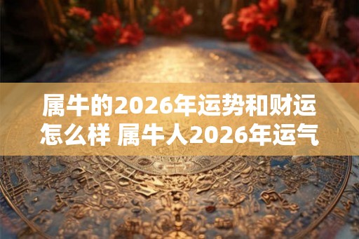 属牛的2026年运势和财运怎么样 属牛人2026年运气如何