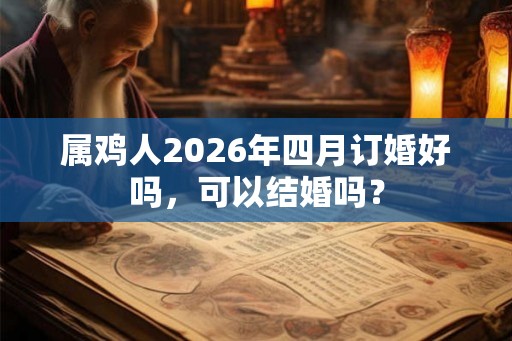 属鸡人2026年四月订婚好吗，可以结婚吗？