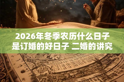 2026年冬季农历什么日子是订婚的好日子 二婚的讲究 2026年冬季农历什么日子是订婚的好日子 二婚的讲究