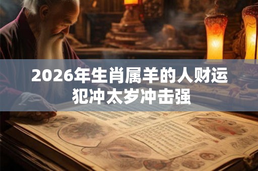 2026年生肖属羊的人财运 犯冲太岁冲击强