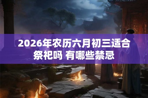 2026年农历六月初三适合祭祀吗 有哪些禁忌