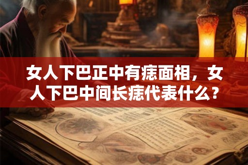 女人下巴正中有痣面相,女人下巴中间长痣代表什么? 女人下巴正中有痣面相,女人下巴中间长痣代表什么?