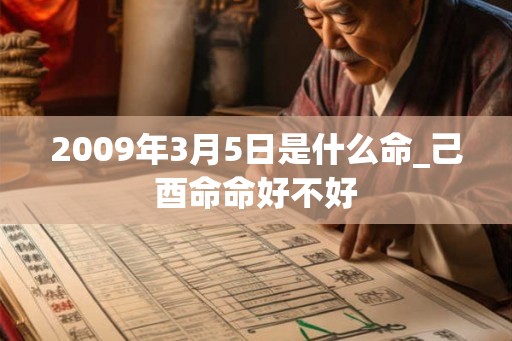 2009年3月5日是什么命_己酉命命好不好
