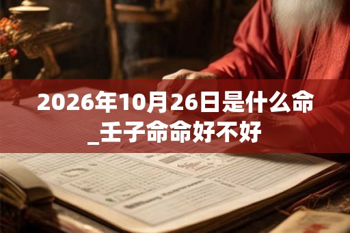 2026年10月26日是什么命_壬子命命好不好 2026年10月26日是什么命_壬子命命好不好