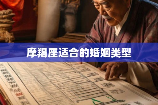 摩羯座适合的婚姻类型