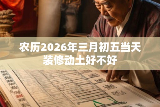 农历2026年三月初五当天装修动土好不好