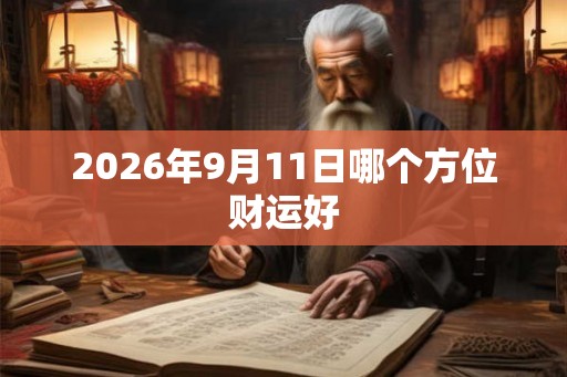 2026年9月11日哪个方位财运好