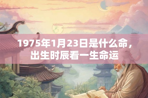 1975年1月23日是什么命,出生时辰看一生命运 1975年1月23日是什么命,出生时辰看一生命运
