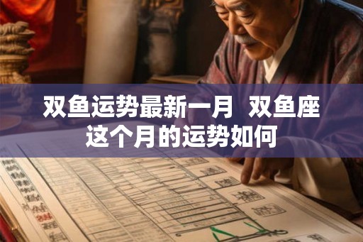 双鱼运势最新一月  双鱼座这个月的运势如何