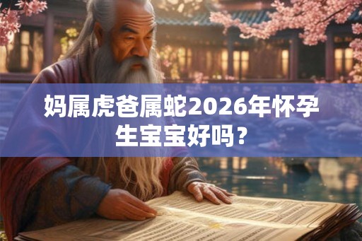 妈属虎爸属蛇2026年怀孕生宝宝好吗？