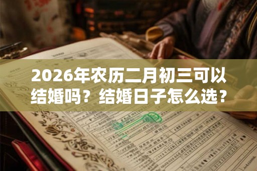 2026年农历二月初三可以结婚吗？结婚日子怎么选？