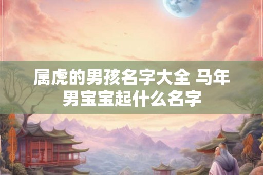 属虎的男孩名字大全 马年男宝宝起什么名字