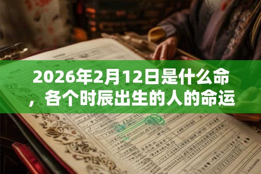 2026年2月12日是什么命，各个时辰出生的人的命运