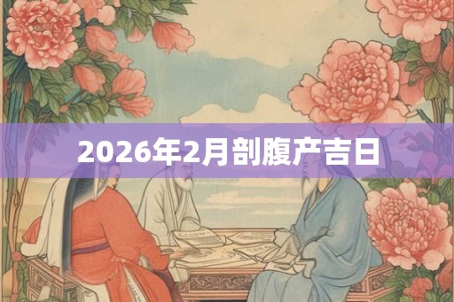 2026年2月剖腹产吉日