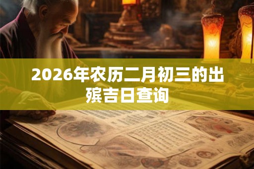 2026年农历二月初三的出殡吉日查询