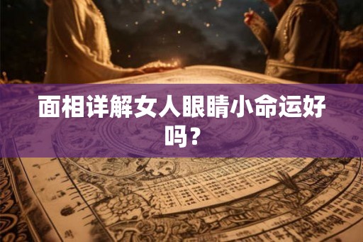 面相详解女人眼睛小命运好吗？