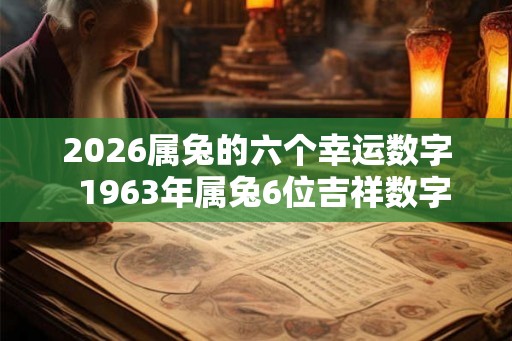 2026属兔的六个幸运数字  1963年属兔6位吉祥数字