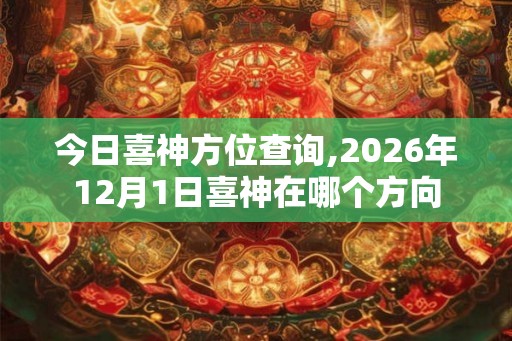 今日喜神方位查询,2026年12月1日喜神在哪个方向