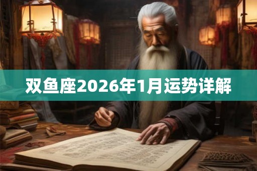 双鱼座2026年1月运势详解 双鱼座2026年1月运势详解