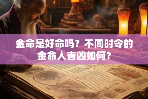 金命是好命吗？不同时令的金命人吉凶如何？
