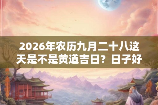 2026年农历九月二十八这天是不是黄道吉日？日子好不好？