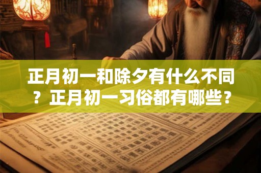 正月初一和除夕有什么不同?正月初一习俗都有哪些? 正月初一和除夕有什么不同?正月初一习俗都有哪些?